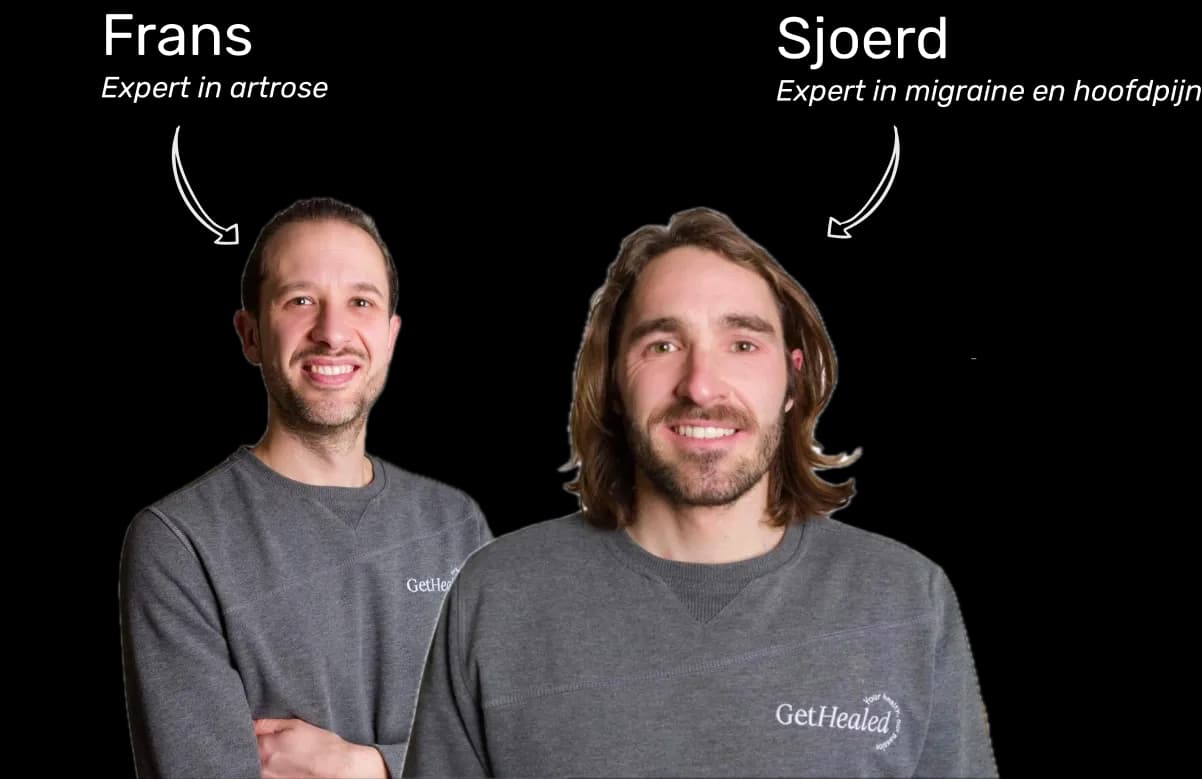 Frans, expert in artrose, en Sjoerd, expert in migraine en hoofdpijn